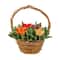 10&#x22; Multicolor Spring Floral Basket